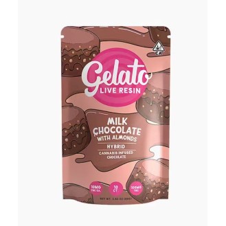 Gelato | L R Milk Chocolate With Almond Bar | Hybrid - 100mg