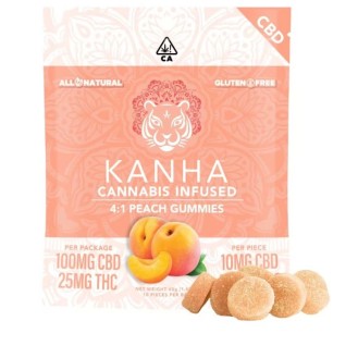 Kanha- CBD- Classic Peach 4:1 ( 10mg CBD, 2.5mg THC)