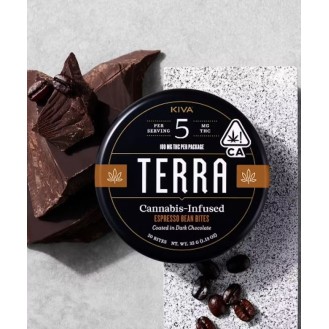 Kiva | Terra Bites Dark Chocolate | Espresso Beans | 100MG